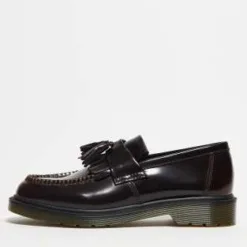 Dr Martens unisex Adrian tassel loafers in cherry red arcadia leather